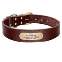 Personalized Leather Dog Collar Set with Free Engraving  ourlum.com Brown Collar XS 