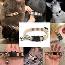 Adjustable Cat Collar with Bell | Cotton Security Snap SEO - Stylish, Safe, Comfortable, Customizable  ourlum.com   