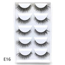 New Full 5 Pairs one box 3D Mink Hair False Eyelashes Natural Thick Long Eye Lashes Wispy Makeup Beauty Extension Tools H13  ourlum.com 5PairsE16  