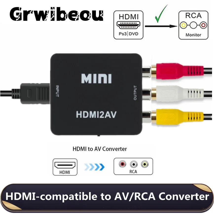 Grwibeou HDMI to RCA Converter: Enhanced Clarity & Stability Solution  ourlum.com   