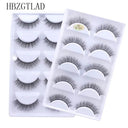 New Full 5 Pairs one box 3D Mink Hair False Eyelashes Natural Thick Long Eye Lashes Wispy Makeup Beauty Extension Tools H13  ourlum.com 5Pairs3dh-04  