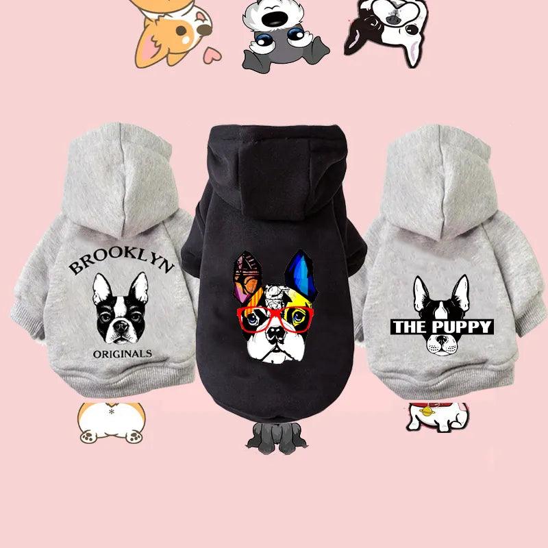 Winter Cotton Dog Hoodies: Stylish & Warm Pet Clothing for French Bulldogs  ourlum.com   