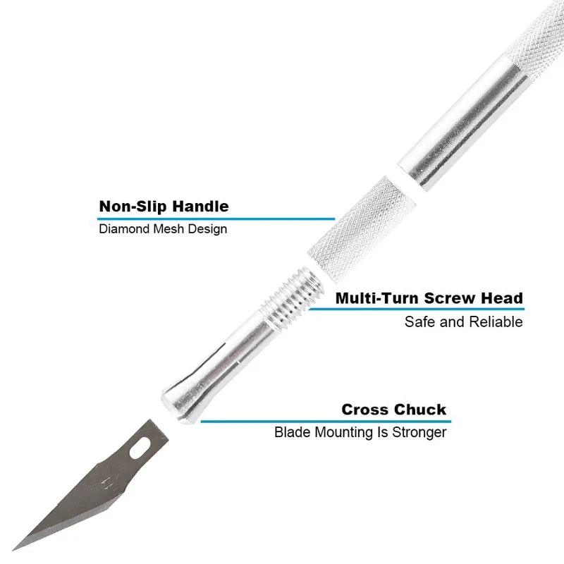 Engraving Knife Set with Non-Slip Handle & Craft Blades: Precision Crafting Tool Kit  ourlum.com   