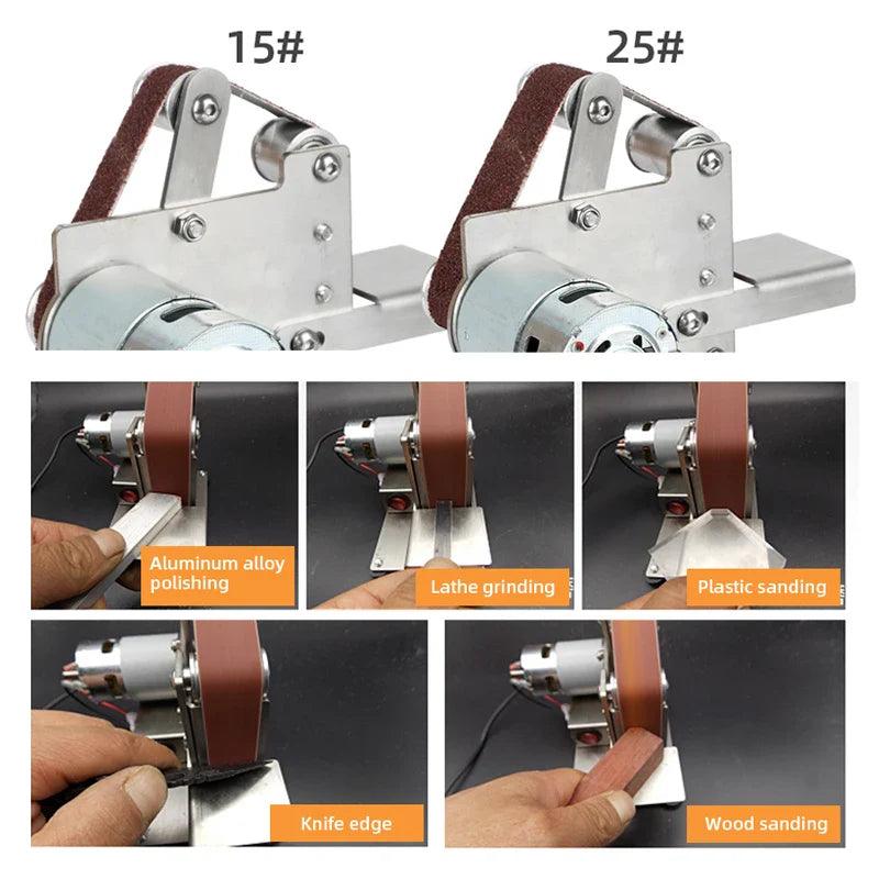 TUNGFULL Mini Belt Grinding Machine Tool Sharpening Machine Sanding Grinding Electric Sander Home Diy Polisher Machine  ourlum.com   