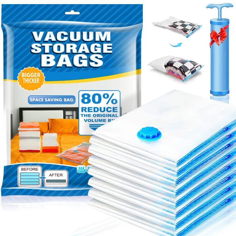 Vacuum Storage Bags Set: Maximize Space, Puncture Resistant, Multi-Functional  ourlum.com   