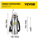 VEVOR Stainless Steel Hand Pump Sprayer for Garden Use