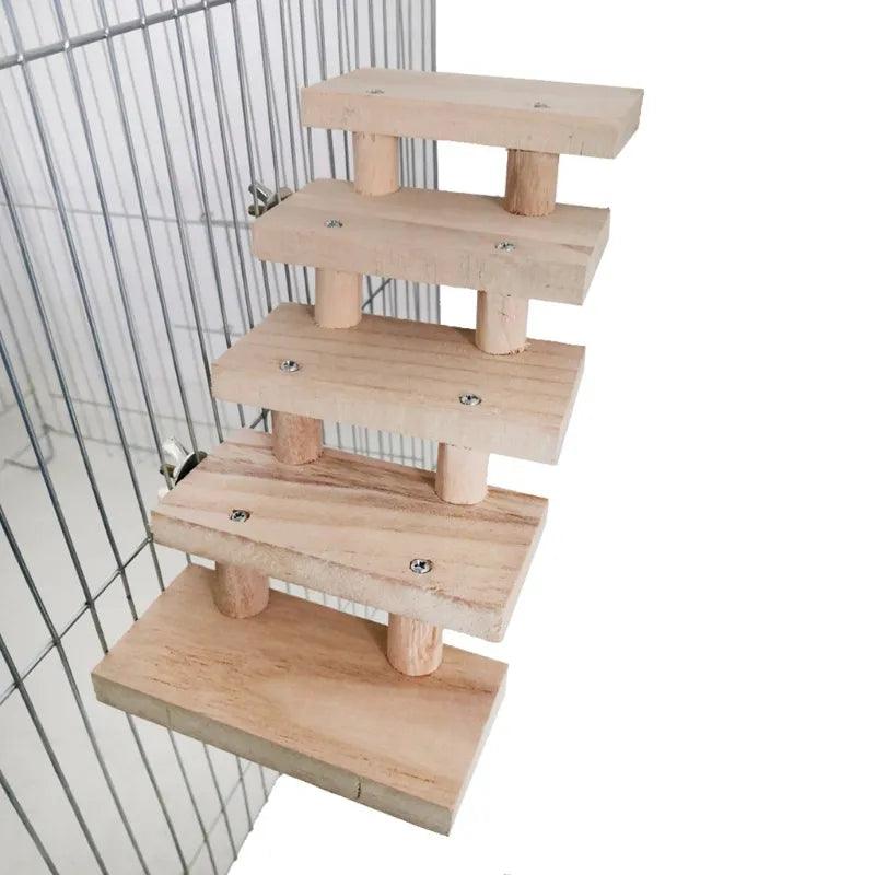 Hamster Wooden Ladder Bird Parrot Climbing Pet Cage Accessories  ourlum.com   