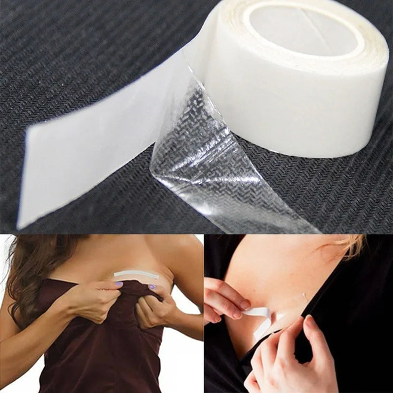 Waterproof Double-Sided Body Adhesive Tape for Dress, Bra & Lingerie - Clear & Long-lasting Hold  Our Lum   
