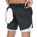 2025 Summer Running Shorts Men 2 in 1 Quick Dry Gym Shorts