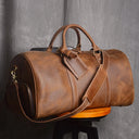 ZRCX Vintage Men's Hand Luggage Bag Genuine Leather 15 Inch