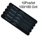 5/10 /20 pcs Wooden Nail File 100/180/240/320 Black Sandpaper Buffer Professional Nail Files Pedicure Manicure Polishing Tools  ourlum.com 10pcs 100 180  