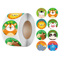 Cartoon Animal Sticker Pack: Cute Thank You Labels for DIY Gifts
