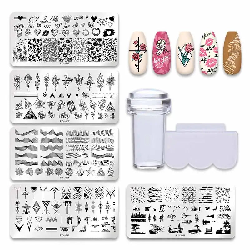 Stainless Steel Nail Art Stamping Plate Set: Unlock Creative Manicures