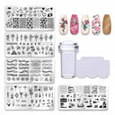 Stainless Steel Nail Art Stamping Plate Set for Creative Manicures