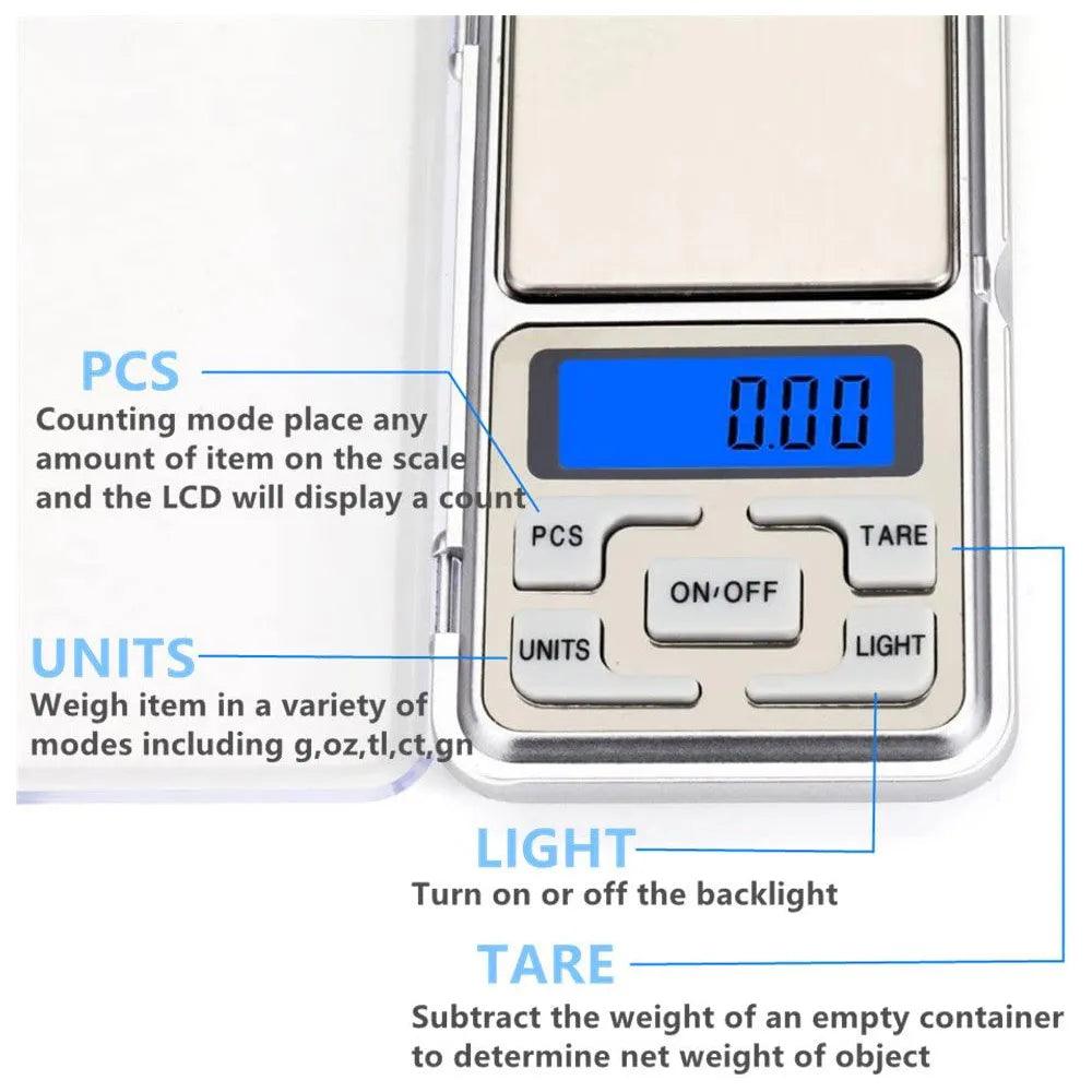 Mini Digital Pocket Scale: High Accuracy Backlight Electric Scale for Jewelry and Kitchen  ourlum.com   