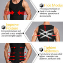 Men Body Shaper Waist Trainer Sweat Vest Compression Shirt