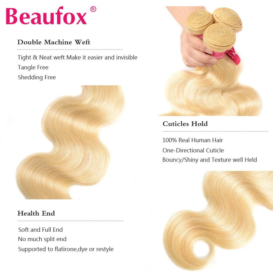 Blonde Brazilian Body Wave Hair Bundle Set with Lace Frontal - Premium Quality Hair