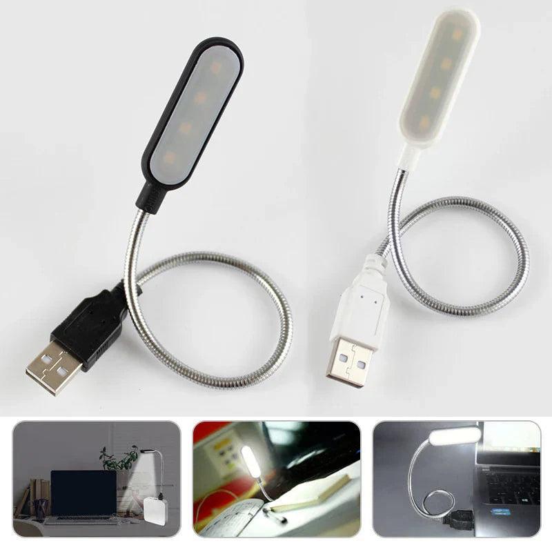 Mini 4 LED Book Lamp Portable USB Reading Night Lamp White/Warm Color Table Desk Lamp For Laptop Power Bank Notebook PC Computer  ourlum.com   