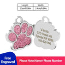 Engraved Personalized Pet ID Tags: Customizable Dog Collar Name Tag  ourlum pink dog tag 1  