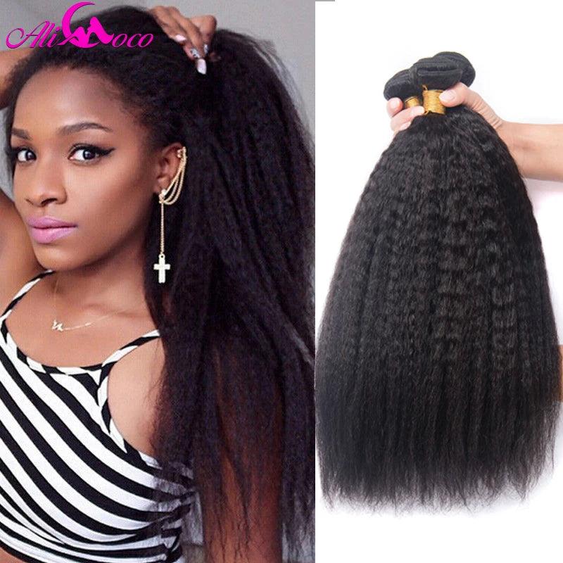 Transform Your Look with Luxurious Peruvian Kinky Straight Hair Bundles - Top-Quality Human Hair Extensions  ourlum.com   