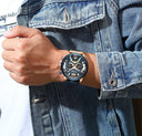 CURREN Men's Military Leather Chronograph Watch: Stylish & Functional Timepiece  ourlum.com   