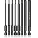 Hex Shank Allen Wrench Screwdriver Bit Set: Magnetic Metric Sizes & Alloy Steel Construction  ourlum.com Default Title  