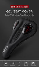 Comfortable Bicycle Saddle Cover with Memory Foam Gel Cushion