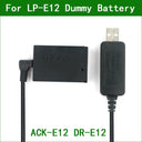 5V USB TO LP E12 LPE12 ACK-E12 DR-E12 Dummy Battery&DC Power Bank USB Cable for Canon EOS M M2 M10 M50 M100 M200 M50 2  ourlum.com Default Title  