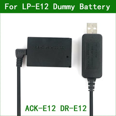 5V USB TO LP E12 LPE12 ACK-E12 DR-E12 Dummy Battery&DC Power Bank USB Cable for Canon EOS M M2 M10 M50 M100 M200 M50 2