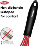 Walfos 8.5 Inch Red Silicone Whisk Heat Resistant Tool