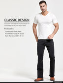 Mens Boot Cut Jeans Slightly Flared Slim Fit Denim Pants