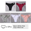 Brazilian Cotton T-Back Panties Cozy Low-Rise Underwear Set