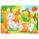 Wooden Cartoon Animal 3D Puzzle for Kids: Educational Toy for Children  ourlum.com 12-rabbit Pulling Ra  