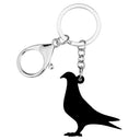 Acrylic Carrier Pigeon Keychains: Trendy Bird Bag Purse Charms for Women & Men  ourlum.com   