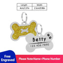 Engraved Personalized Pet ID Tags: Customizable Dog Collar Name Tag  ourlum yellow dog tag 1  