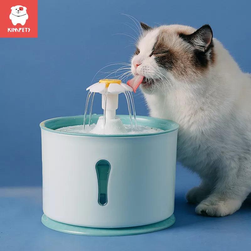 Kimpets Cat Water Fountain with LED Feeder & Carbon Filters  ourlum.com   