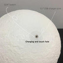 ZK20 LED Night Light 3D Print Moon Lamp 16 Colors Rechargeable Change Light Touch Remote LED moon light gift  ourlum.com   