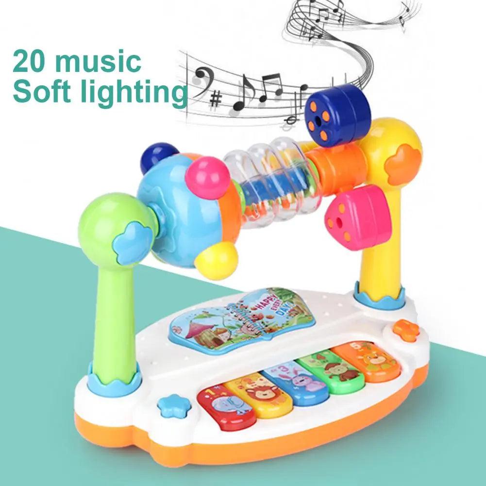 Children's Rotating Music Piano: Interactive Educational Toy with Light and Sound  ourlum.com   