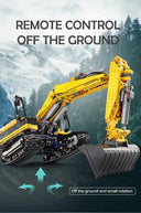 Motorized Excavator Building Kit for Kids Remote Control Fun