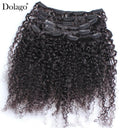 3B 3C Kinky Curly Afro Clip In Hair Extensions Remy Hair