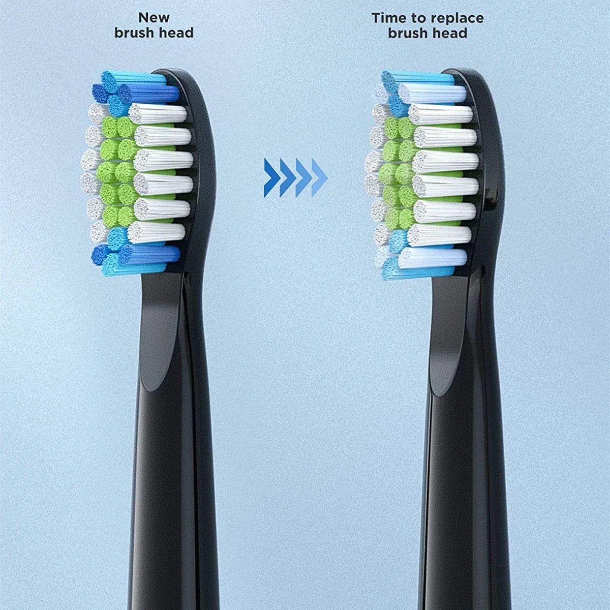 Fairywill Toothbrush Heads Electric Toothbrushes Replacement Heads Electric Toothbrush 4 heads Sets for FW-E11 E10 E6 D7S