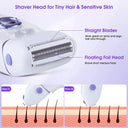 3in1 Women Epilator Electric Female Hair Removal Shaver