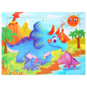 Wooden Cartoon Animal 3D Puzzle for Kids: Educational Toy for Children  ourlum.com 3-triceratops  