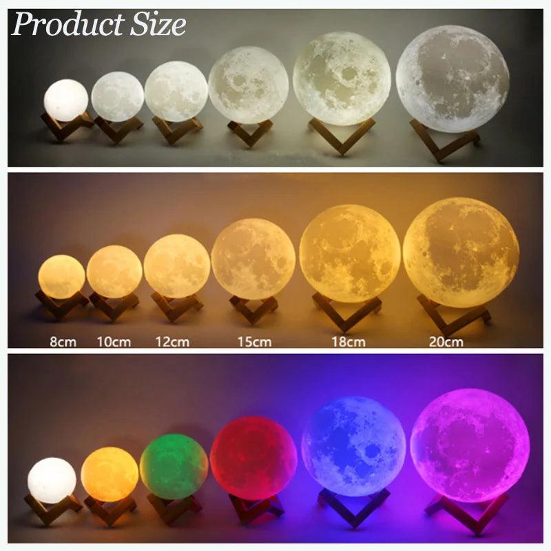 LED Moon Lamp Nightlight Fairy Table Bedroom Bedside Cute Birthday Touch Decoration Christmas Gifts Kids Night Lights For Room  ourlum.com   