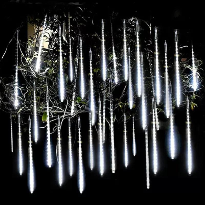 Meteor Shower Rain LED String Lights: Festive Christmas Tree Decoration  ourlum.com   