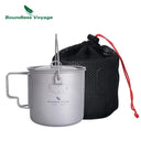 Lightweight Titanium Camping Mug with Lid for Coffee Travel