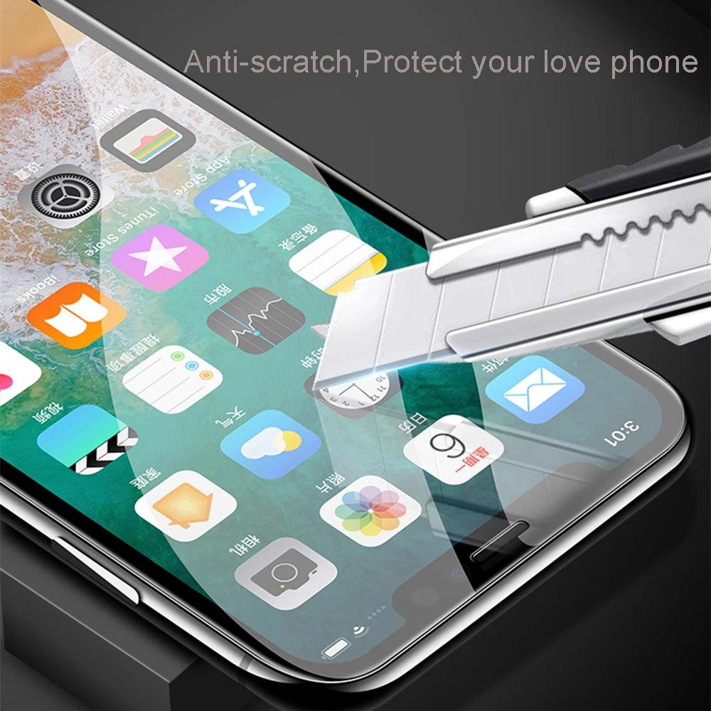 Premium Tempered Glass Screen Protector for iPhone Series - Crystal Clear HD Film, Scratch & Impact Protection, Easy Install - Compatible with Multiple iPhone Models  ourlum.com   