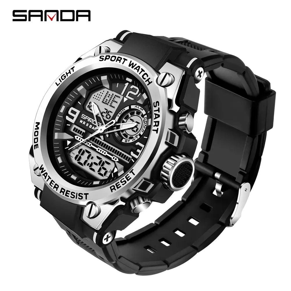 SANDA Men's Military Watch: Outdoor Adventure Companion with 5ATM Waterproof  ourlum.com   