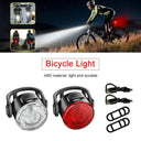 Waterproof Portable Mini Bike Lamp White Front Light Red Taillight