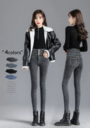 Thermal Winter Thick Fleece High-Waist Warm Skinny Jeans